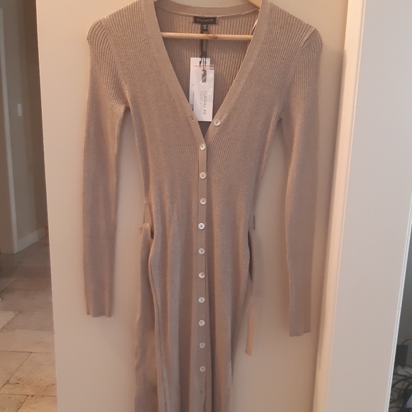 Nwt Dynamite long sleeve button down dress - Picture 3 of 5